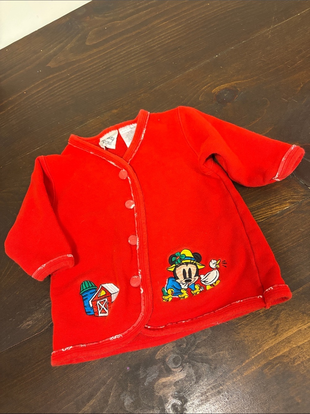 Vintage Disney 18M Cardigan Minnie Barnyard